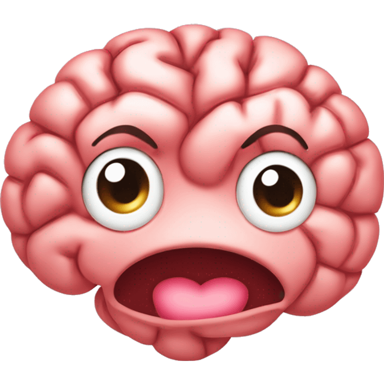 Brain with Heart Eyes 🧠💕 — A cute, cartoon brain with a smile and heart eyes, blending psychology and self-love. emoji