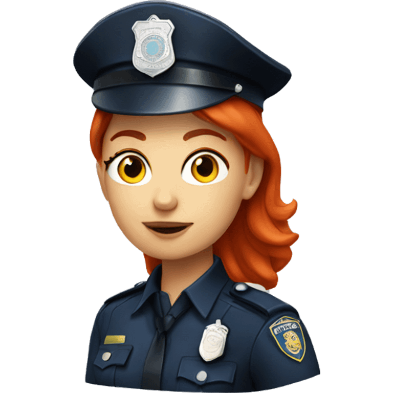 Policewoman with red head emoji