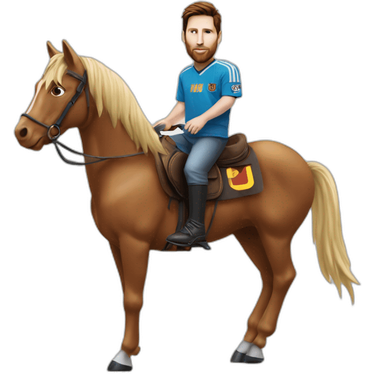 Messi sur un cheval  emoji