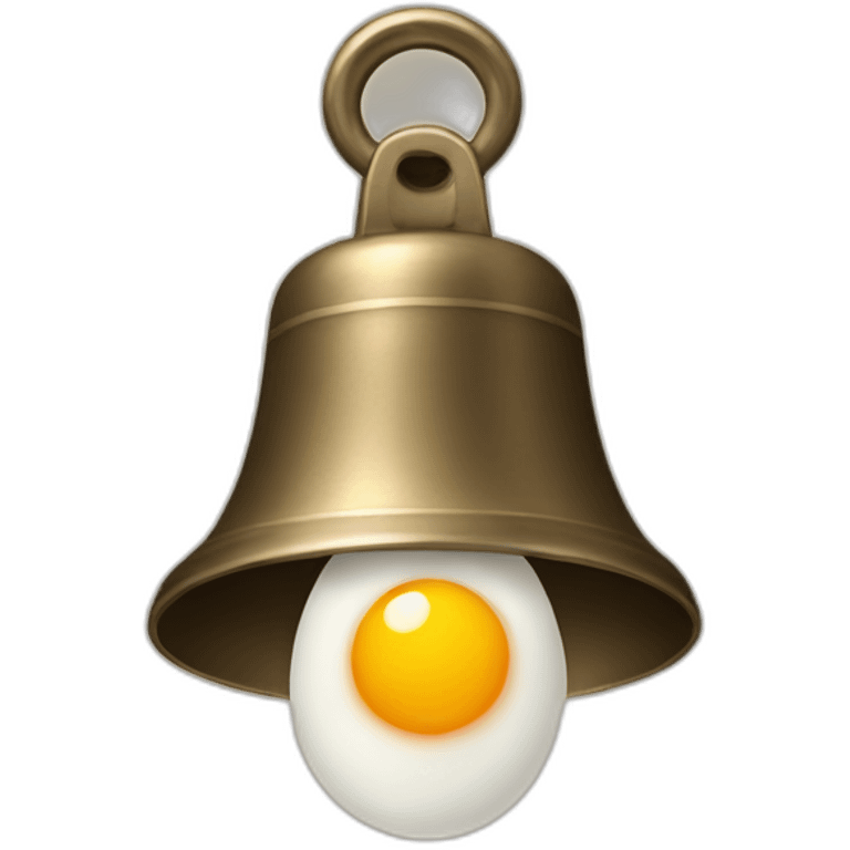 Bell with egg on top emoji