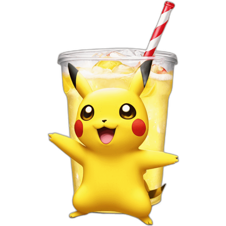 Pikachu-drink-Soda emoji