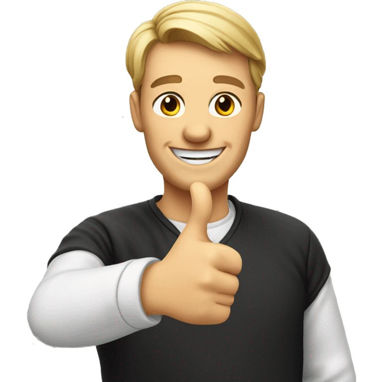 Smiling German man showing thumbs up  emoji