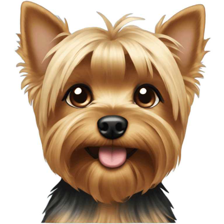 Yorkie with short hair emoji