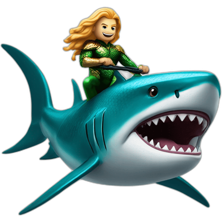 aquaman riding shark emoji