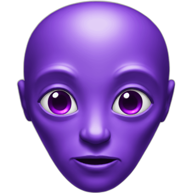 Purple alien emoji