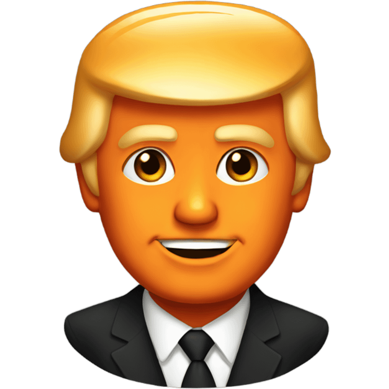 Bright orange donald trump emoji