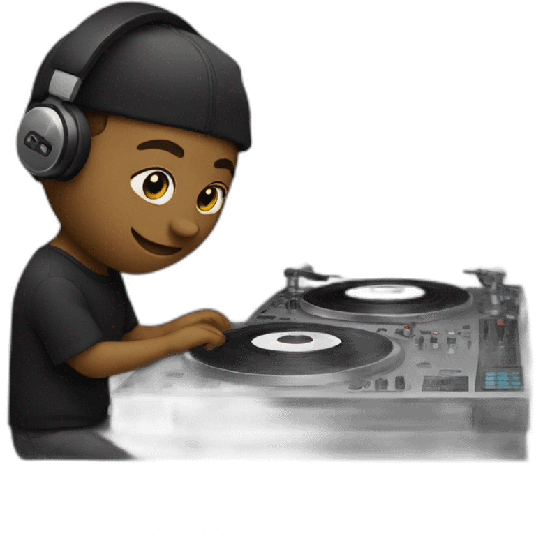 Dj playing music emoji