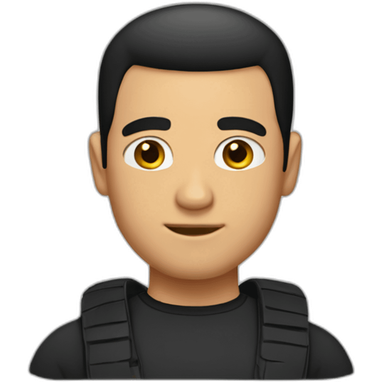 mike bronteroc with black hair and buzz cut emoji