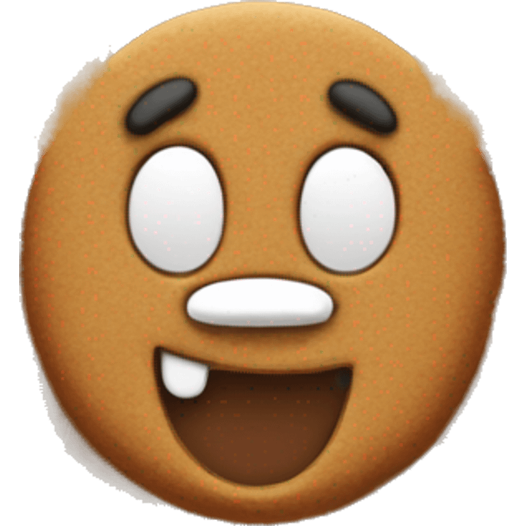 Mickey gingerbread face emoji