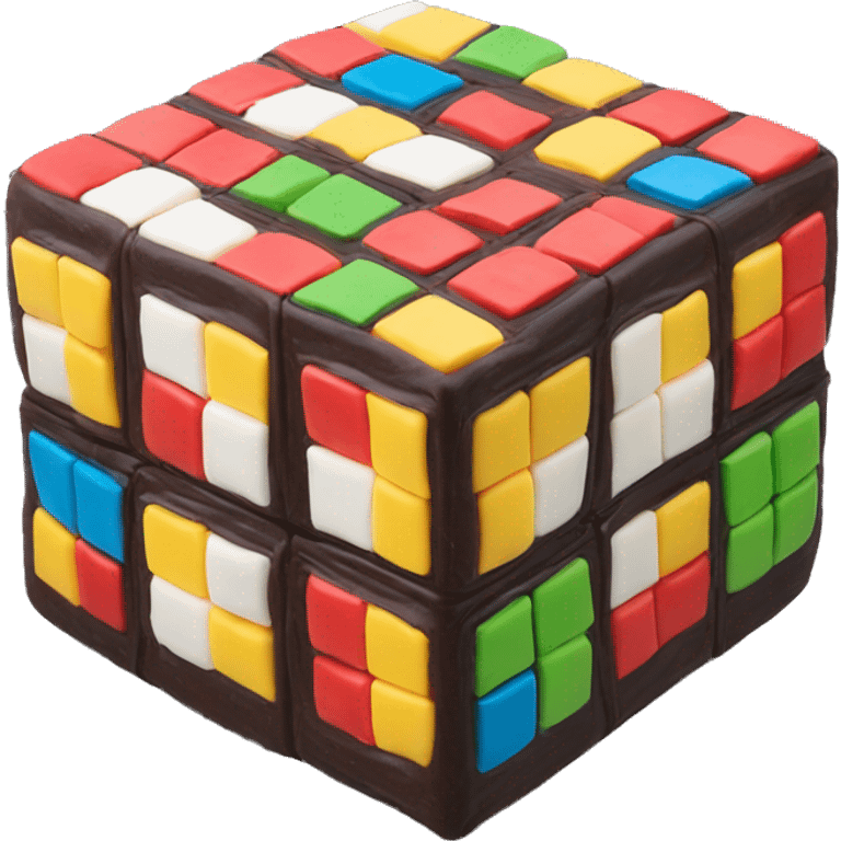 cube Rubik cake emoji