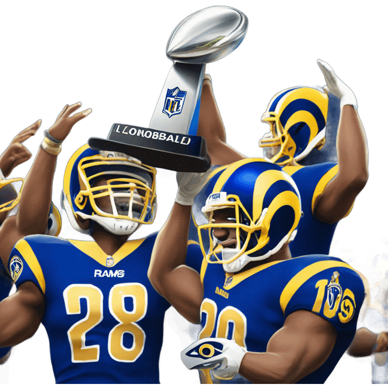 La rams winning the nfl superbowl  emoji