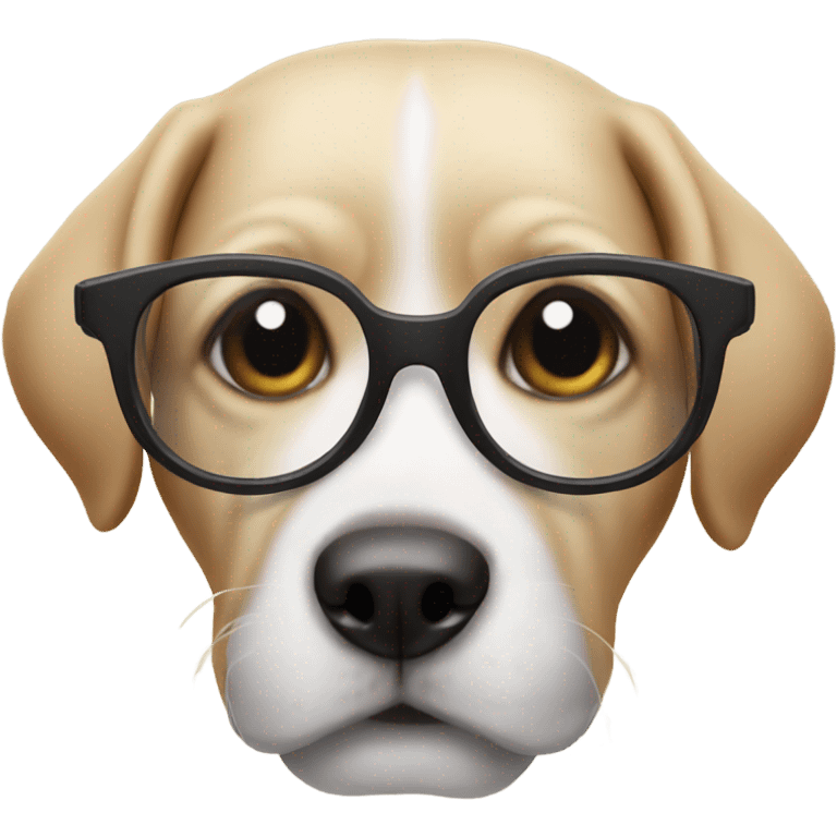 Dog wearing glasses  emoji