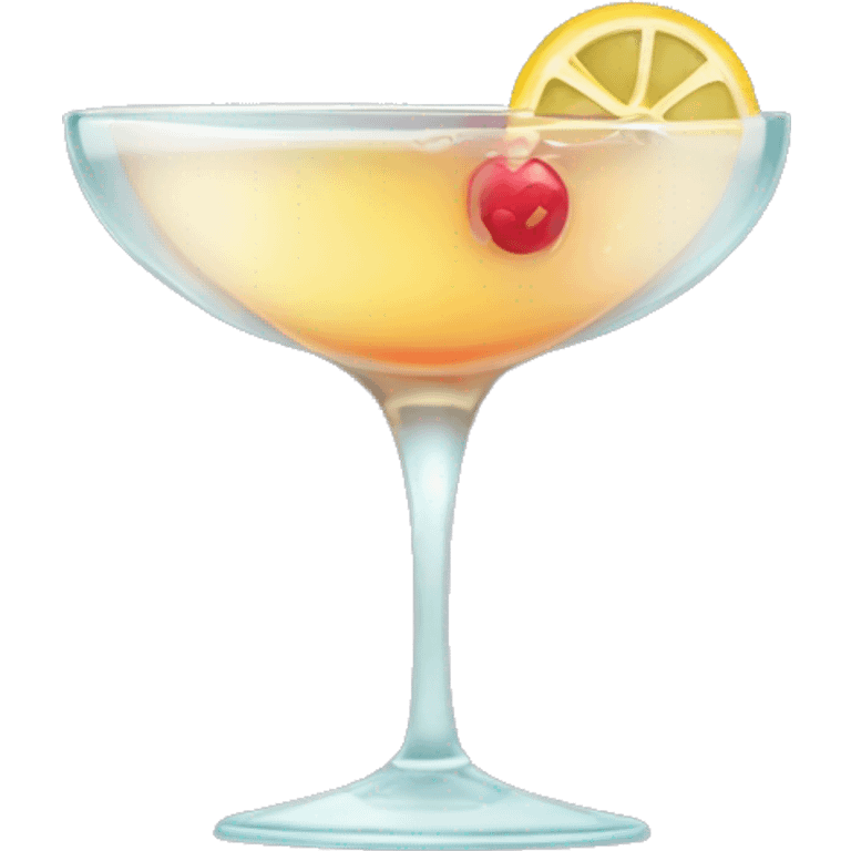 coupe glass cocktail with a bow emoji