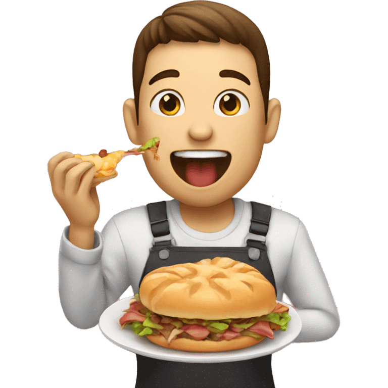 someone giving a bite in a food emoji