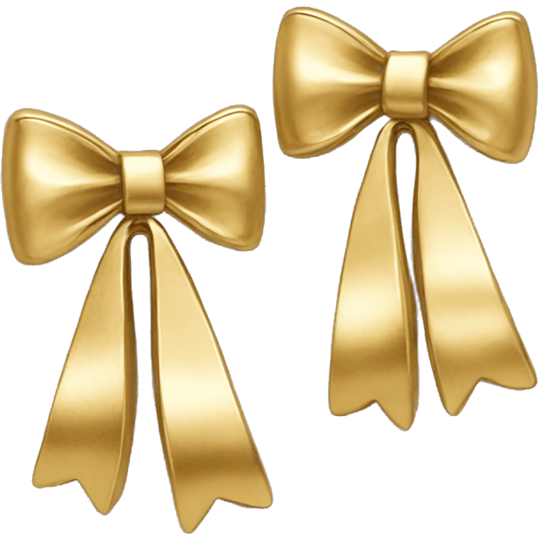 gold bow earrings emoji