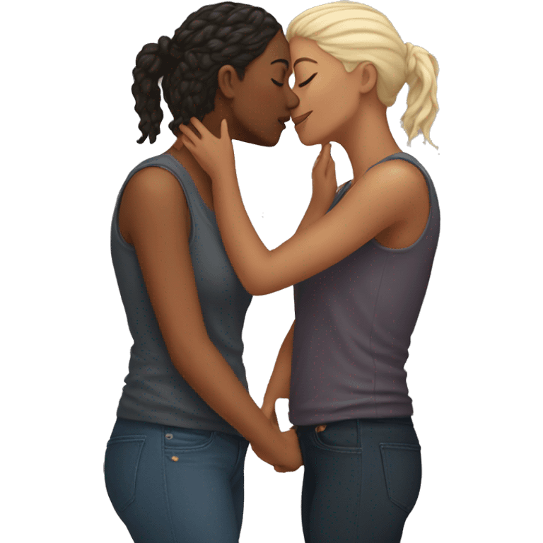 lesbian kissing emoji