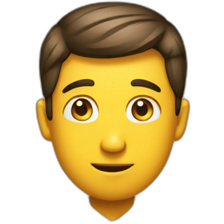 business man looking out of box emoji