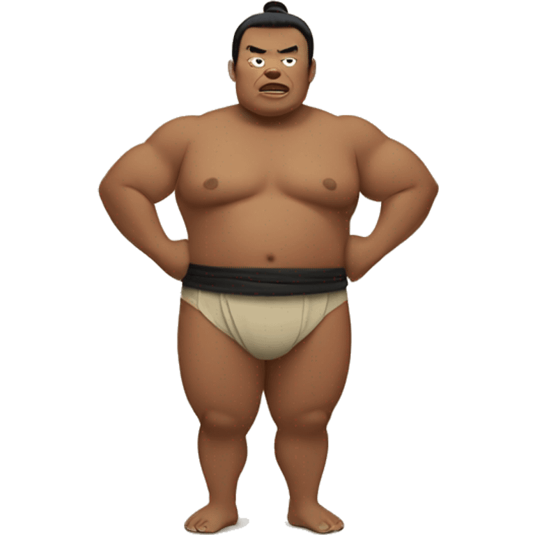 Brown sumo wrestler emoji