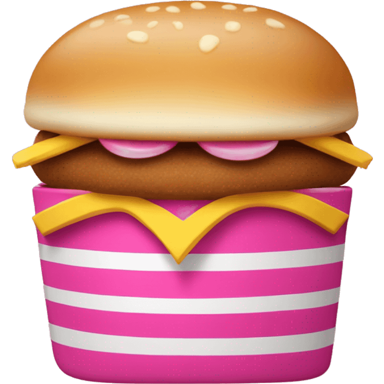 Cute pink McDonald’s meal emoji