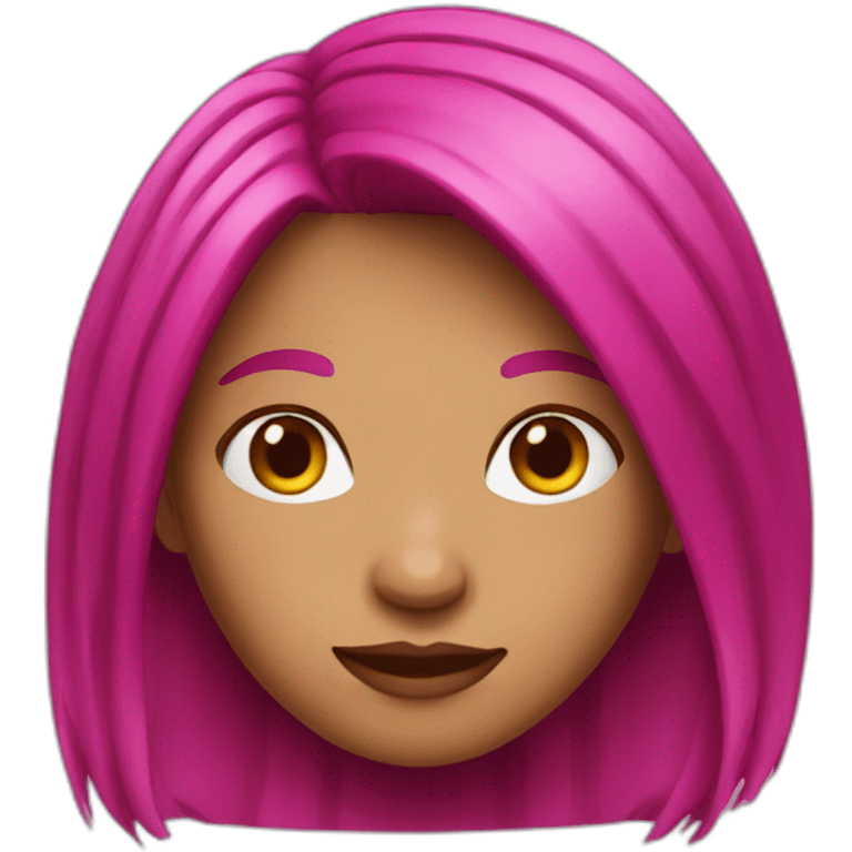 A magenta hair girl  emoji