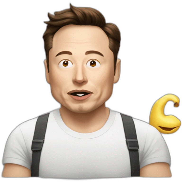 Elon Musk qui mange des nouille emoji