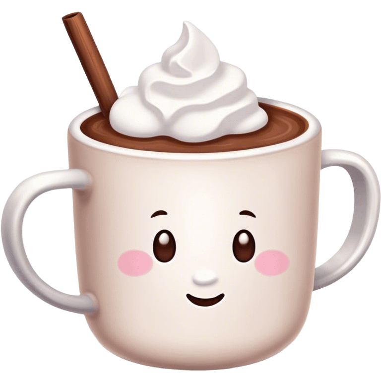 Hot cocoa with marshmallows  emoji