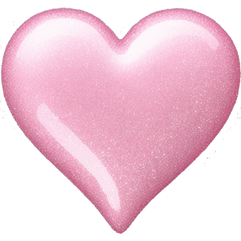 glittery pastel pink heart emoji