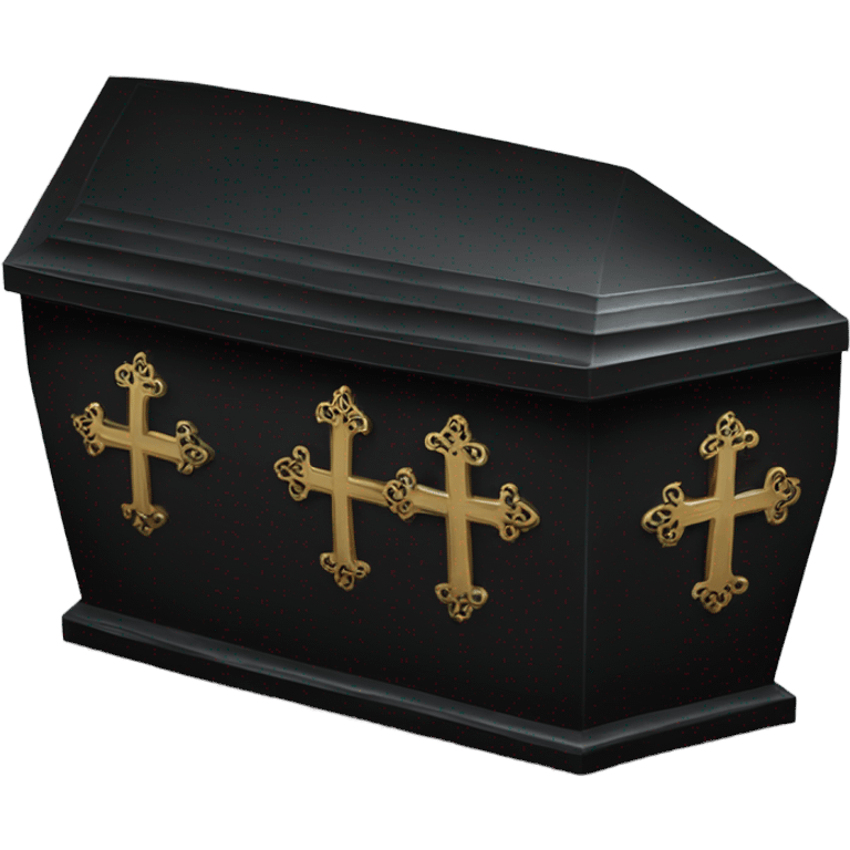 a black coffin with a cross emoji