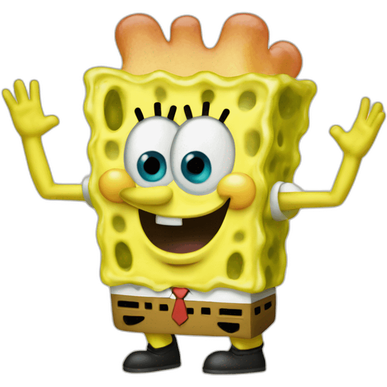 Spongebob high five emoji