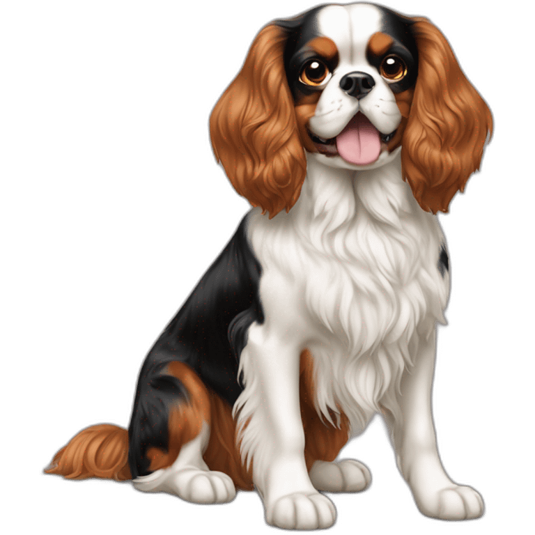 dog Cavalier King Charles Spaniel full height emoji