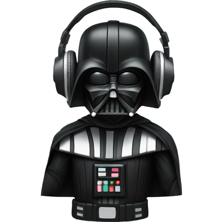 Earth Vader wearing headphones emoji