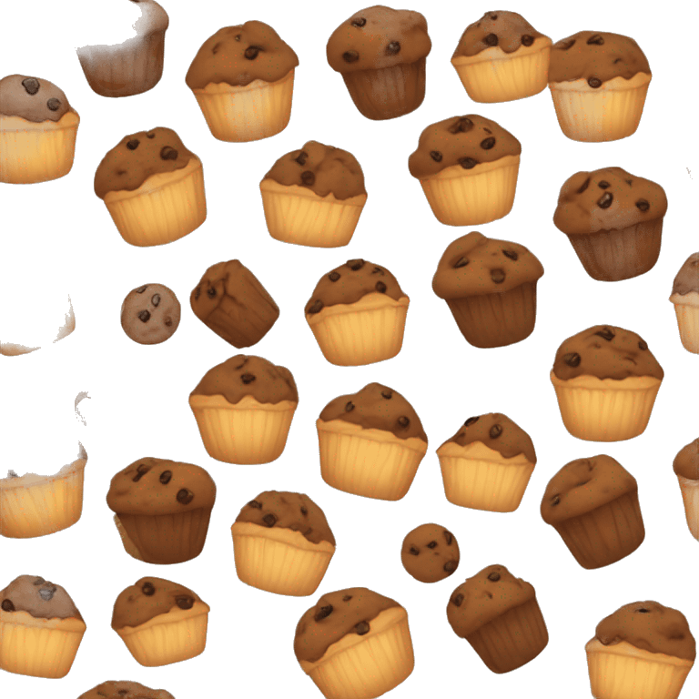 muffin cake brown emoji