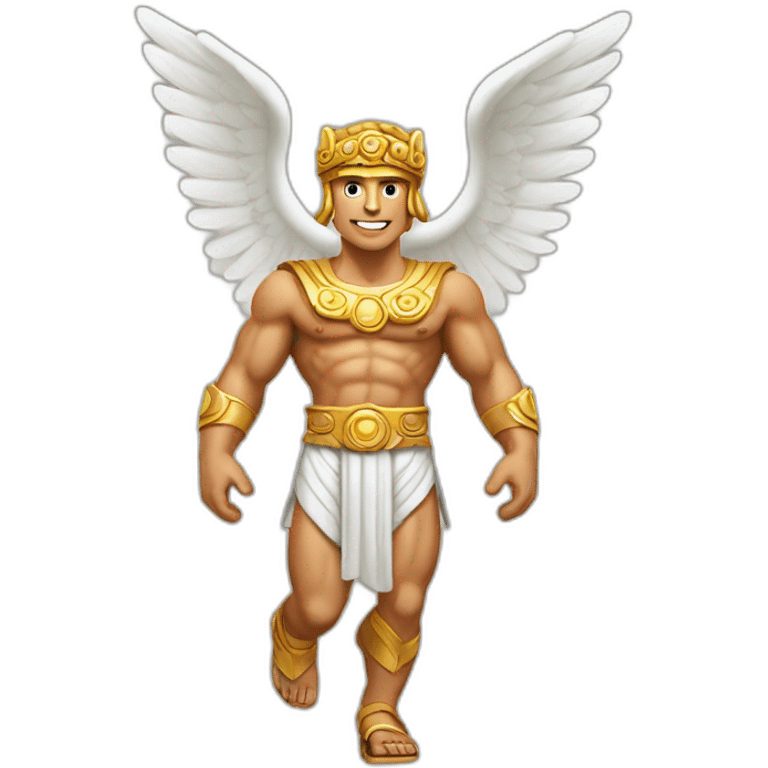 Hermes mythologic god with wings sandals emoji