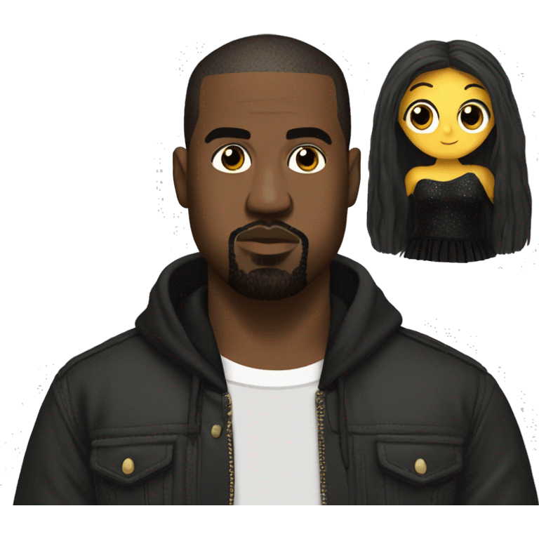 Kanye west wearing a black tutu emoji