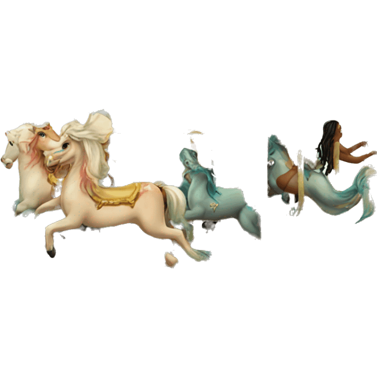 carousel with mermaids emoji