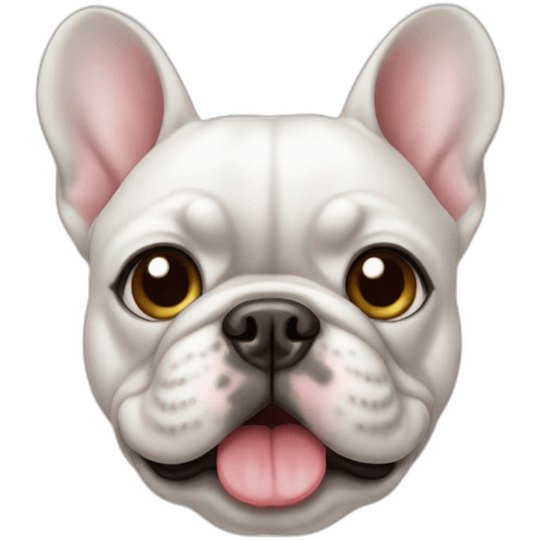 Petit bouledogue blanc emoji