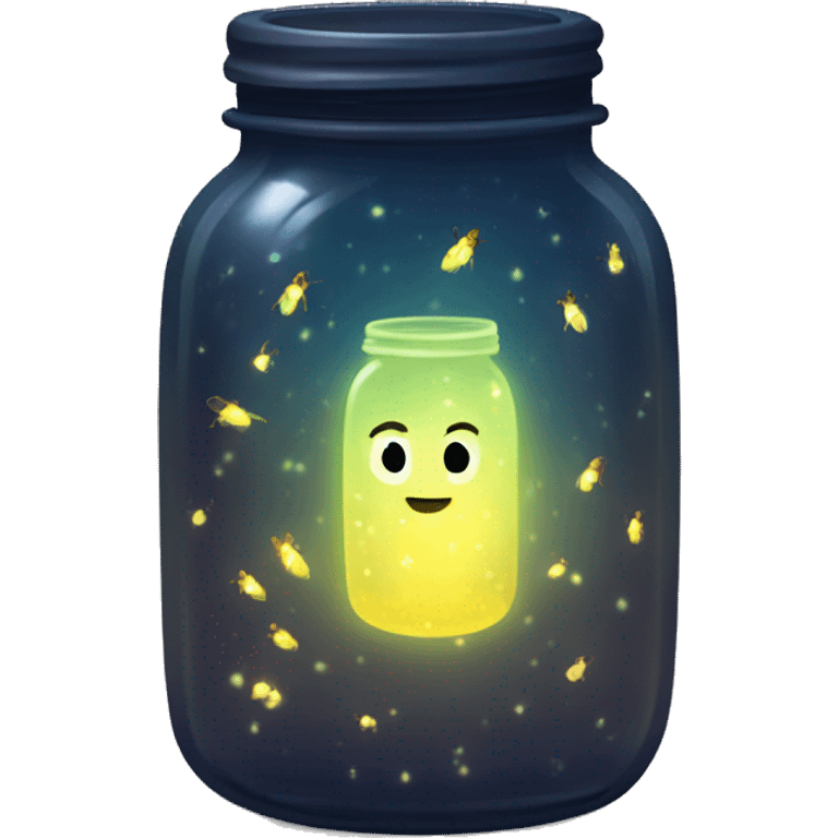 A glowing jar filled with fireflies emoji