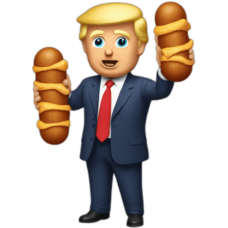 trump-holding-his-sausage emoji