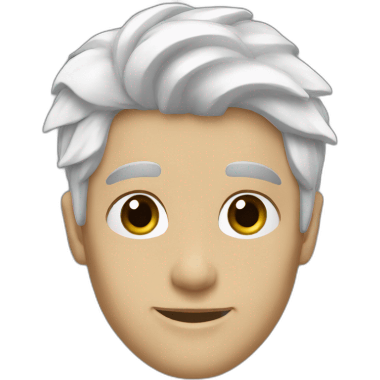 young gay white hair with great style emoji