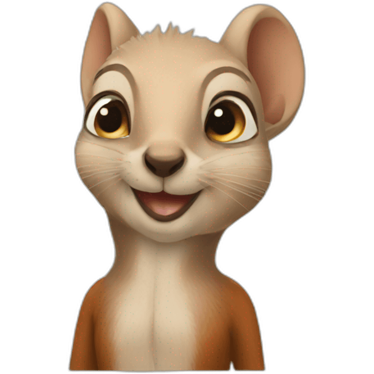 Squirrel with a bald lady emoji