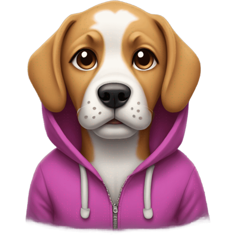 Dog wearing a hoodie  emoji