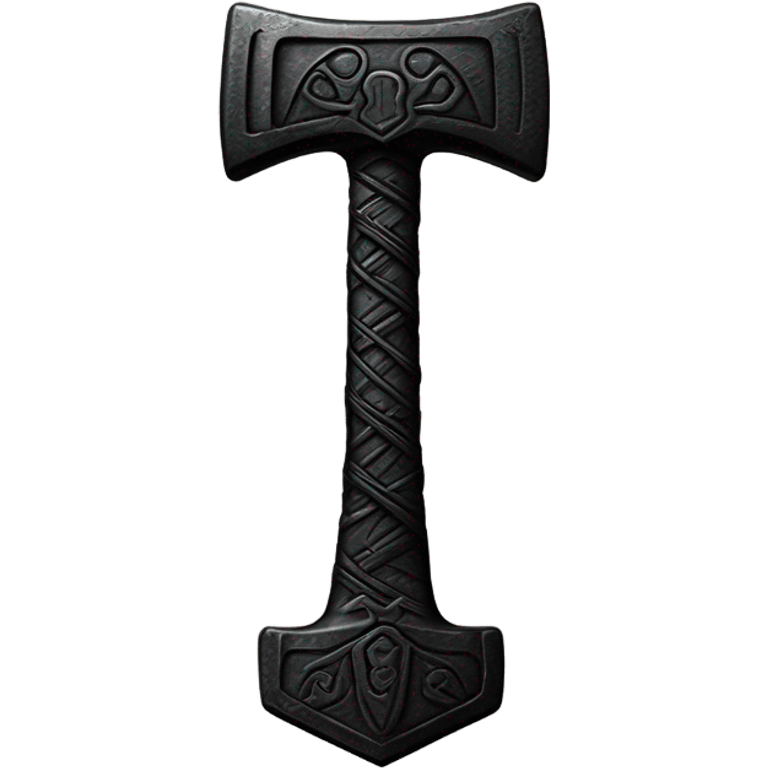 thor's hammer black emoji