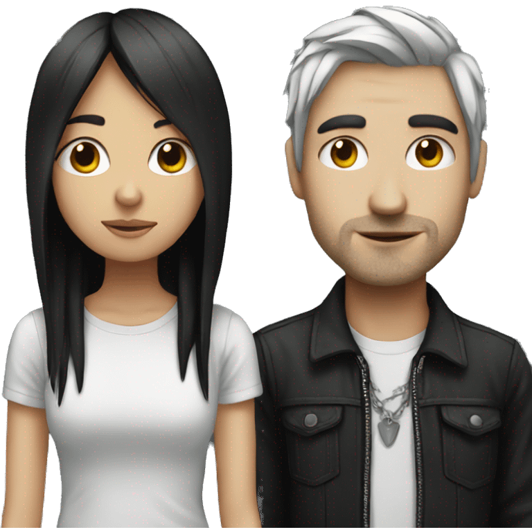 Man with emo girl emoji