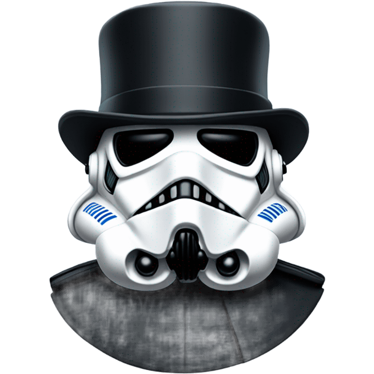 Stormtrooper with a top hat  emoji