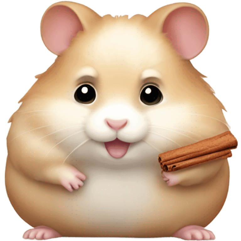 Fat hamster with cinnamon hun emoji