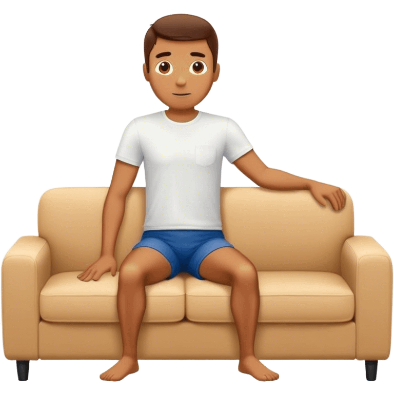 man placing sofa in ikea emoji