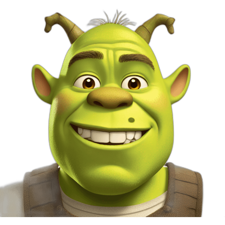 Shrek avec des oreilles emoji