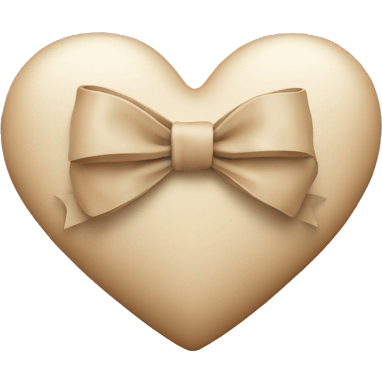 Beige heart with bow  emoji