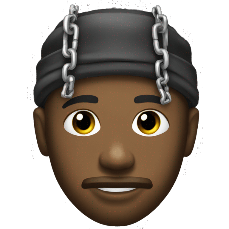 Rapper with chain emoji