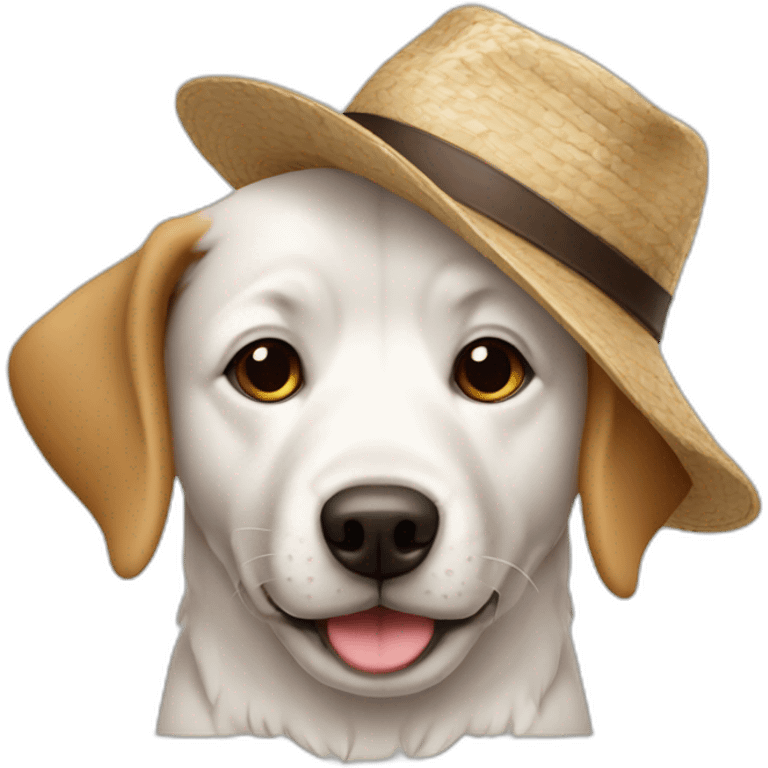 Chien avec chapeau emoji